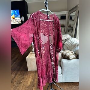 Lace Kimono / swim cover up
